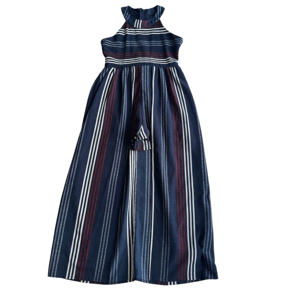 Girls Jumpsuit Floor length Dress Overlay With Short Underneath.